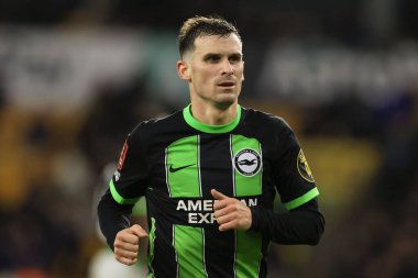 Brighton & Hove Albion takımından Pascal Gross, Birleşik Krallık 'ın başkenti Molineux' da oynanan 5. Raunt FA Cup karşılaşmasında Wolverhampton Wanderers ve Hove Albion 'a karşı.