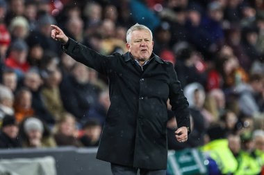 Sheffield United 'ın Chris Wilder teknik direktörü Premier League maçında Sheffield United' a karşı Arsenal Bramall Lane, Sheffield, İngiltere, 4 Mart 202