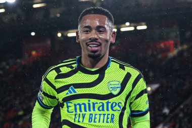 Arsenal 'den Gabriel Jesus Premier League maçı sırasında Sheffield United ile Arsenal Bramall Lane, Sheffield, İngiltere' de karşı karşıya geldi.