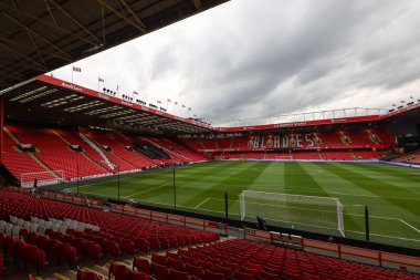 Bramall Lane 'in genel görünümü, Sheffield United Premier Lig karşılaşması öncesinde Sheffield United ile Bramall Lane, Sheffield, İngiltere, 4 Mart 202