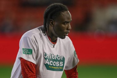 Barnsley 'den Devante Cole, Sky Bet Ligi 1 maçında Oakwell, Barnsley, İngiltere' de Bolton Wanderers 'a karşı 5 Mart 202' de oynanan maç öncesi ısınma maçında