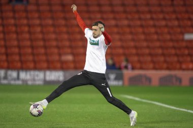 Barnsley 'den Corey O' Keeffe 5 Mart 202 'de Oakwell, Barnsley, İngiltere' de oynanan Sky Bet Lig 1 karşılaşmasında maç öncesi ısınma maçında Bolton Wanderers 'a karşı.