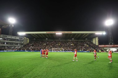 5 Mart 202 'de İngiltere' nin Oakwell kentinde oynanan 1. Gökyüzü İddia Ligi maçında Ponty End 'e karşı Barnsley, Bolton Wanderers maçı.