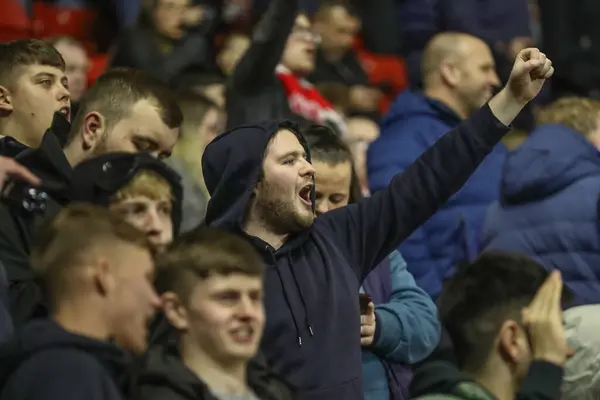 Barnsley Fans Singen Vor Dem Spiel Während Des Sky Bet — Stockfoto
