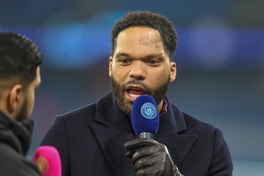 Joleon Lescott UEFA Şampiyonlar Ligi maçında Manchester City ile F.C. Kopenhag Etihad Stadyumu, Manchester, İngiltere, 6 Mart 202