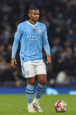 Manchester City ile F.C. arasındaki UEFA Şampiyonlar Ligi karşılaşmasında Manchester City 'den Manuel Akanji. Kopenhag Etihad Stadyumu, Manchester, İngiltere, 6 Mart 202