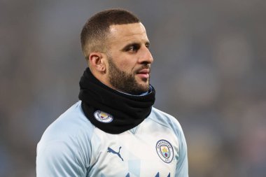 Manchester City ile F.C. arasındaki UEFA Şampiyonlar Ligi karşılaşmasında Manchester City 'den Kyle Walker. Kopenhag Etihad Stadyumu, Manchester, İngiltere, 6 Mart 202