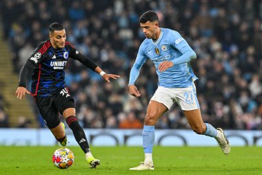 Manchester City 'den Matheus Nunes UEFA Şampiyonlar Ligi maçında Manchester City ile F.C. Kopenhag Etihad Stadyumu, Manchester, İngiltere, 6 Mart 202