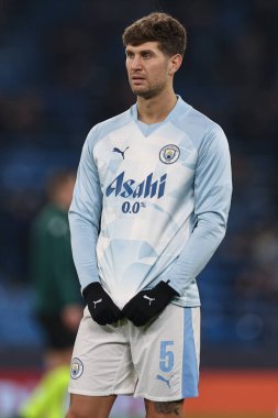 Manchester City ile F.C. arasındaki UEFA Şampiyonlar Ligi karşılaşmasında Manchester City 'den John Stones Kopenhag Etihad Stadyumu, Manchester, İngiltere, 6 Mart 202