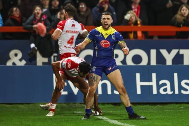 Warrington Wolves 'tan Connor Wrench, 7 Mart 202' de İngiltere 'nin Hull kenti Kingston' da oynanan Sewell Group Craven Park 'ta oynanan 4.