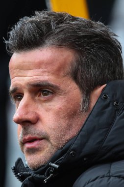 Marco Silva Premier League maçında Fulham 'ın teknik direktörü Wolverhampton Wanderers, Fulham' a karşı Molineux, Wolverhampton, Birleşik Krallık, 9 Mart 202