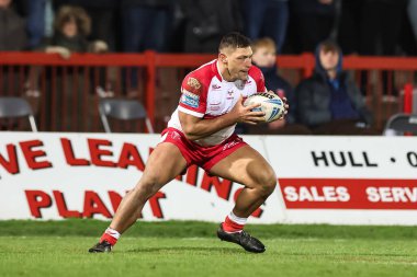 Ryan Hall of Hull KR, 7 Mart 202 'de İngiltere' nin Hull kentinde oynanan Sewell Group Craven Park 'ta oynanan 4. Betfred Süper Lig karşılaşmasında Hull KR, Warrington Wolves' a karşı.