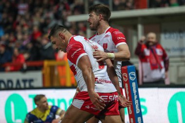 Hull KR 'dan Ryan Hall, 7 Mart 202' de İngiltere 'nin Hull kenti Kingston' da oynanan Sewell Group Craven Park 'ta oynanan 4.