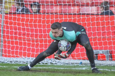 Barnsley 'den Liam Roberts 9 Mart 202' de Oakwell, Barnsley 'de oynanan Sky Bet 1 karşılaşmasında ısınma turunda