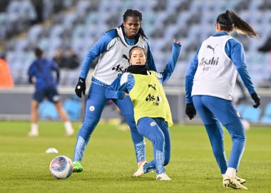 Manchester City Women 'dan Yui Hasegawa, 7 Mart 202' de İngiltere 'nin Joie Stadyumu' nda oynanan FA Kadınlar Ligi Yarı Final karşılaşmasında ısınıyor.