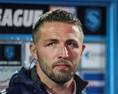 Sam Burgess Warrington Wolves 'un baş antrenörü Betfred Süper Lig 4. Raundu öncesinde Hull KR, Warrington Wolves' a karşı Sewell Group Craven Park, Kingston üzerine Hull, Birleşik Krallık, 7 Mart 202