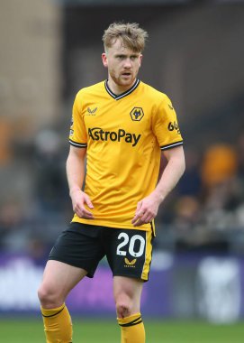 Wolverhampton Wanderers takımından Tommy Doyle, 9 Mart 202 'de Wolverhampton Wanderers ile Molineux, Wolverhampton' da oynanan Premier League maçında...