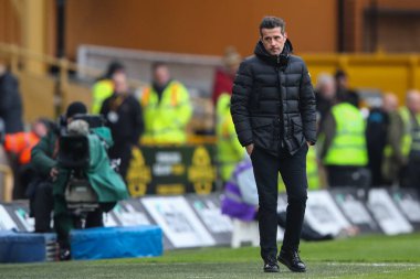 Marco Silva Premier League maçında Fulham 'ın teknik direktörü Wolverhampton Wanderers, Fulham' a karşı Molineux, Wolverhampton, Birleşik Krallık, 9 Mart 202