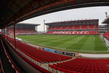 Oakwell 'in Sky Bet Ligi 1 maçı sırasında Oakwell, Barnsley' e karşı Lincoln City maçının genel görünümü 9 Mart 202