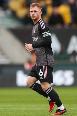 Premier Lig karşılaşmasında Fulham 'dan Harrison Reed Wolverhampton Wanderers, Fulham' a karşı Molineux, Wolverhampton, Birleşik Krallık, 9 Mart 202