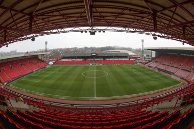 Oakwell 'in Sky Bet Ligi 1 maçı sırasında Oakwell, Barnsley' e karşı Lincoln City maçının genel görünümü 9 Mart 202