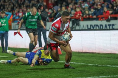 Hull KR 'dan Ryan Hall, 7 Mart 202' de İngiltere 'nin Hull kenti Kingston' da oynanan Sewell Group Craven Park 'ta oynanan 4.