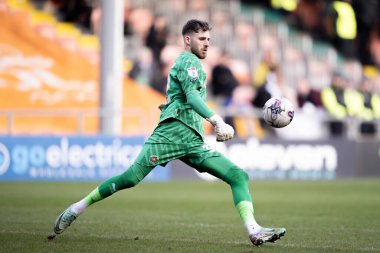 Blackpool takımından Daniel Grimshaw 9 Mart 202 'de Bloomfield Road, Blackpool' da Blackpool-Portsmouth maçında