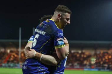 Warrington Wolves takımından Matt Dufty, 7 Mart 202 'de İngiltere' nin Hull kenti Kingston 'da oynanan Sewell Group Craven Park' ta oynanan 4.