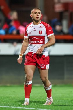 Hull KR 'dan Mikey Lewis 4. Betfred Süper Lig karşılaşmasında Hull KR, Warrington Wolves' a karşı Sewell Group Craven Park, Kingston üzerine Hull, İngiltere, 7 Mart 202