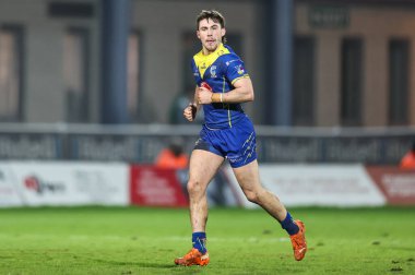 Warrington Wolves 'tan Adam Holroyd Betfred Süper Lig 4. Raundunda Hull KR, Warrington Wolves' a karşı Sewell Group Craven Park 'ta 7 Mart 202' de Kingston 'da oynanan karşılaşmada