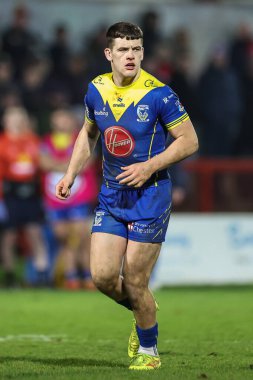 Warrington Wolves 'tan Josh Thewlis Betfred Süper Lig 4. Raundunda Hull KR, Warrington Wolves' a karşı Sewell Group Craven Park, Kingston on Hull, İngiltere, 7 Mart 202
