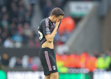 Fulham 'dan Joo Palhinha, 9 Mart 2024' te Wolverhampton Wanderers, Fulham 'a karşı oynanan Premier Lig maçında üzgün görünüyor.