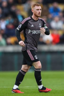 Premier Lig karşılaşmasında Fulham 'dan Harrison Reed Wolverhampton Wanderers, Fulham' a karşı Molineux, Wolverhampton, Birleşik Krallık, 9 Mart 202