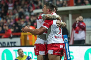 Hull KR 'dan Ryan Hall, 7 Mart 202' de İngiltere 'nin Hull kenti Kingston' da oynanan Sewell Group Craven Park 'ta oynanan 4.