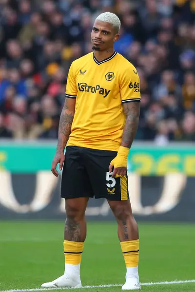 stock image Mario Lemina of Wolverhampton Wanderers, during the Premier League match Wolverhampton Wanderers vs Fulham at Molineux, Wolverhampton, United Kingdom, 9th March 202