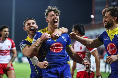 Warrington Wolves 'tan Matty Ashton, 7 Mart 202' de İngiltere 'nin Hull kenti Kingston' da oynanan Sewell Group Craven Park 'ta oynanan 4.