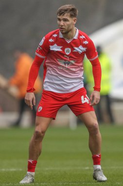 Barnsley takımından John Mcatee 9 Mart 202 'de Oakwell, Barnsley, Barnsley' e karşı Lincoln City maçında