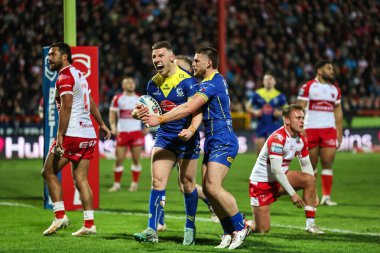 Warrington Wolves 'tan George Williams, 7 Mart 202' de İngiltere 'nin Hull kenti Kingston' da oynanan Sewell Group Craven Park 'ta oynanan 4.