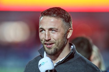 Sam Burgess Warrington Wolves 'un baş antrenörü Betfred Süper Lig 4. Raundu öncesinde oynanan karşılaşmada Hull KR, Warrington Wolves' a karşı Sewell Group Craven Park, Kingston üzerine Hull, Birleşik Krallık, 7 Mart 202