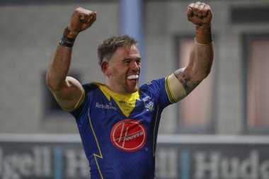 Warrington Wolves takımından Matt Dufty, 7 Mart 202 'de İngiltere' nin Hull kentinde oynanan Sewell Group Craven Park 'ta oynanan 4.