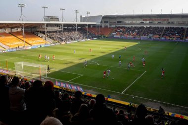 9 Mart 202 'de Bloomfield Road, Blackpool, İngiltere' de oynanan Blackpool-Portsmouth maçının genel görünümü