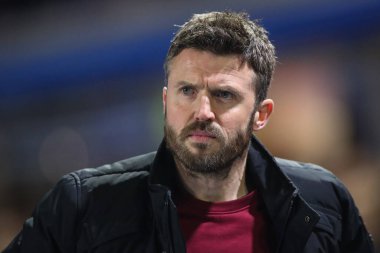 Michael Carrick Middlesbrough 'un teknik direktörü Gök İddia Şampiyonası maçında Birmingham City, Middlesbrough' a karşı St Andrews, Birmingham, İngiltere, 12 Mart 202