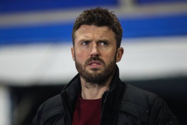 Michael Carrick Middlesbrough 'un teknik direktörü Gök İddia Şampiyonası maçında Birmingham City, Middlesbrough' a karşı St Andrews, Birmingham, İngiltere, 12 Mart 202