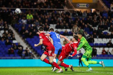 Middlesbrough 'dan Rav van den Berg Birmingham City' li Lukas Jutkiewicz 'in ayağını yerden keserek Birmingham City - St Andrews, Birmingham, Birleşik Krallık, 12.