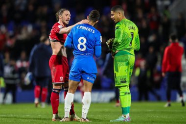 Luke Ayling of Middlesbrough talks to Tyler Roberts of Birmingham City after the Sky Bet Championship match Birmingham City vs Middlesbrough at St Andrews, Birmingham, United Kingdom, 12th March 202 clipart