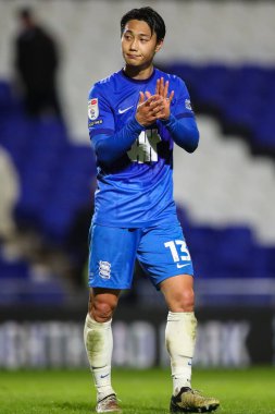 Paik Seung-Ho of Birmingham City applauds the home fans after the Sky Bet Championship match Birmingham City vs Middlesbrough at St Andrews, Birmingham, United Kingdom, 12th March 202 clipart