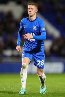 Birmingham City 'den Jay Stansfield Gök İddia Şampiyonası maçında Birmingham City, Birmingham' a karşı St Andrews, Birmingham, İngiltere, 12 Mart 202