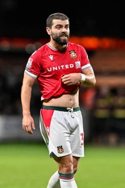 Wrexham 'dan Elliot Lee, Wrexham-Harrogate Town maçında SToK Cae Ras, Wrexham, İngiltere, 12 Mart 202