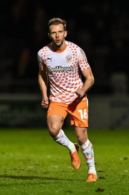 Blackpool 'dan Jordan Rhodes, Sky Bet League 1 maçı sırasında Northampton Town, Blackpool' a karşı Sixfields Stadyumu, Northampton, İngiltere, 12 Mart 202