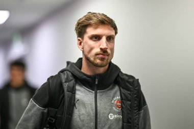 Blackpool 'dan Jake Beesley, 12 Mart 202 tarihinde İngiltere, Northampton' daki Sixfields Stadyumu 'nda Northampton Town ile Blackpool arasındaki Sky Bet 1 maçı öncesinde geldi.